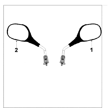 Mirrors Peugeot Tweet old white