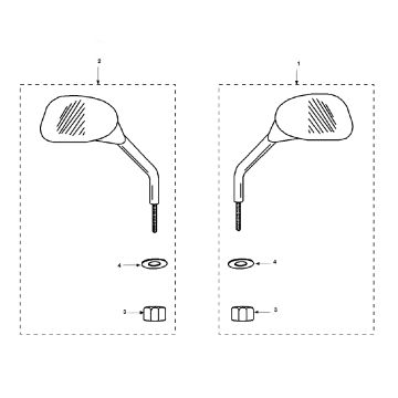 Mirrors Peugeot Vivacity 2 E2 2-Stroke