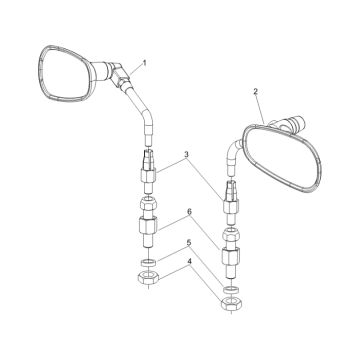 Rearview Mirrors Piaggio Beverly 500 E3 2007-2012