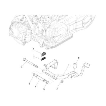 Center Stand Vespa Sprint 25km 4-stroke 2-valve
