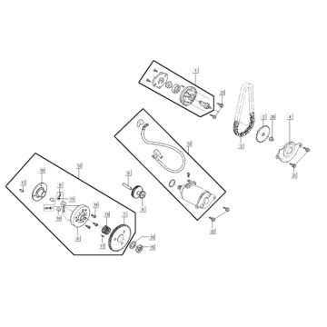 Starter Motor - Oil Pump Kymco Like 200i White