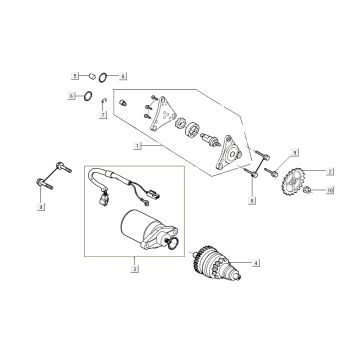 Starter Kymco Agility 16'+ 4t matt metalic silver