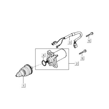 Starter Kymco Vitality 2t ac pearl silver