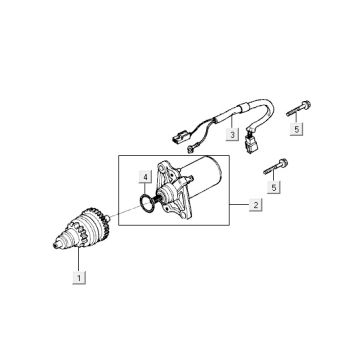 Starter Kymco Yup 2t ac black gloss