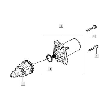 Starter motor Kymco ZX 2t ac silver-orange