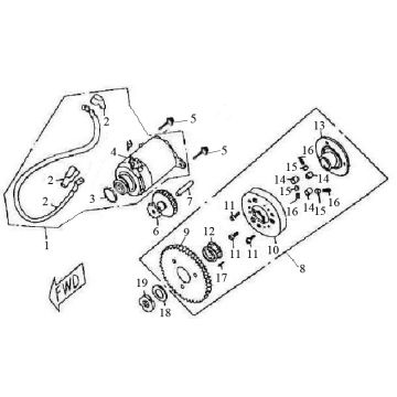 Starter Neco Borsalino 125cc