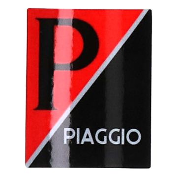 Sticker logo front cover Vespa Lx/Lxv/S/Primavera/Sprint black/red