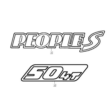 Emblems – Stickers – Logo Kymco People S 50 4T AC deep sea blue
