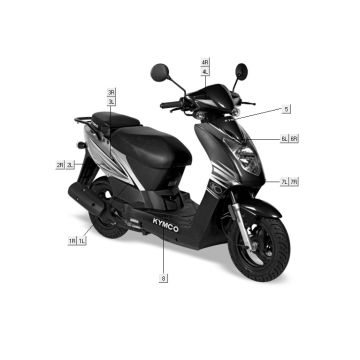 Stickers 1 Kymco Agility 10' 4-stroke sporty blue