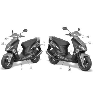 Stickers 1 Kymco Vitality 2t ac sports stream
