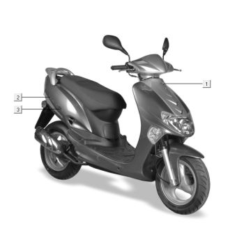 Stickers 2 Kymco Vitality 4t ac anthracite