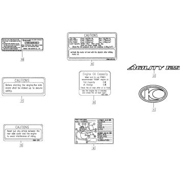 decal AGILITY CITY 16 4T 125