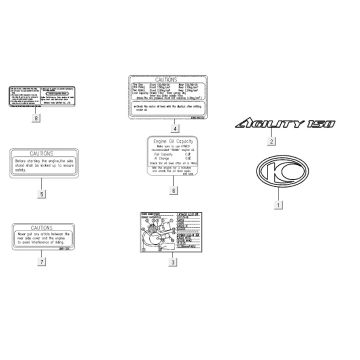 Emblems – Stickers – Logo Kymco Agility City 16" 150 4T AC