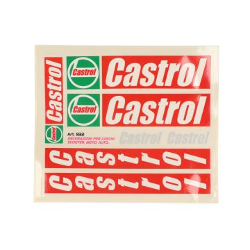 Sticker set castrol universal red 5-piece