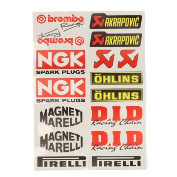 sticker set sponsor alice/brembo/bridgestone/motul/ngk/shell/xerox univ falko 980