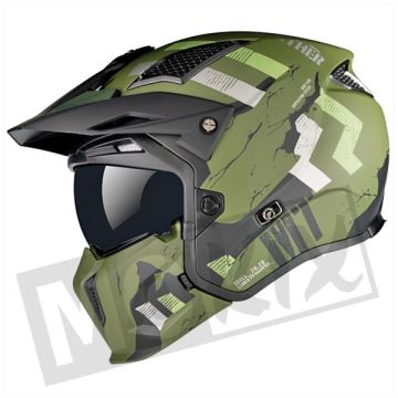 helmet MT Streetfighter SV Skull matt green