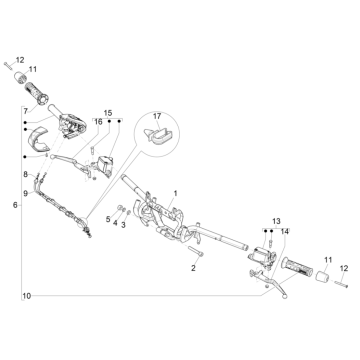 Handlebar Wheel - Piaggio Beverly 300 4T 4V HPE ABS E5 2021-2022 (EMEA)