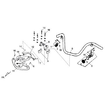 Handlebar Clamp Plates Sym Allo (WH871) champagne