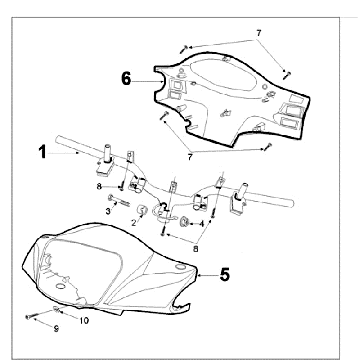 Handlebar bend Peugeot Tweet old white