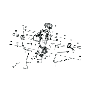 Handlebar Brake Levers Kpl L R Sym Tonik (WH8018P) white