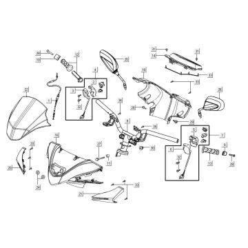 steering parts AGILITY 16+ 4T 125 Matte Metallic Silver