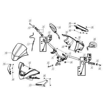 steering parts AGILITY 16+ 4T 200i Matte Metallic Light Blue