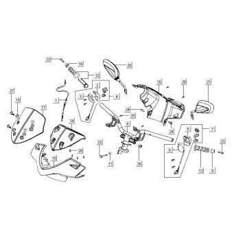 steering parts AGILITY CITY 16 4T 150