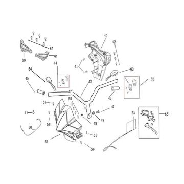 Handlebar parts AGM R8 black