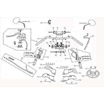 Handlebar - Handlebar parts Edwards Tomorrow Legend 50 4T AC red