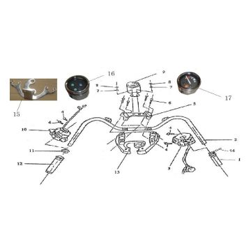 Handlebar parts Fosti Retro 125cc