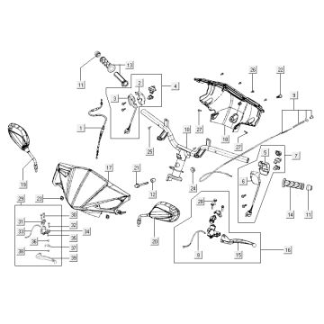 steering parts Kymco Agility RS 4-stroke white 11