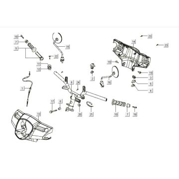Handlebar Parts Kymco Like 200i White