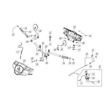 Handlebar parts Kymco Like 4-stroke deep ocean blue
