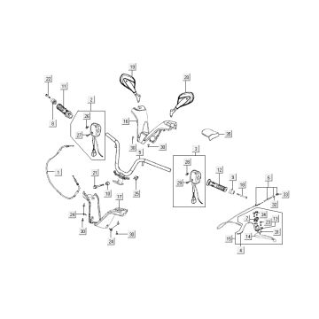 Handlebar parts Kymco New Dink 4-stroke white