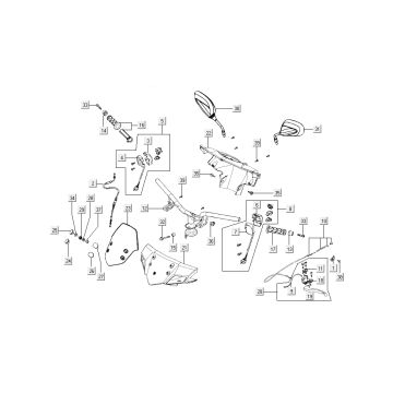 steering parts Kymco Super8 4-stroke from 2009 white