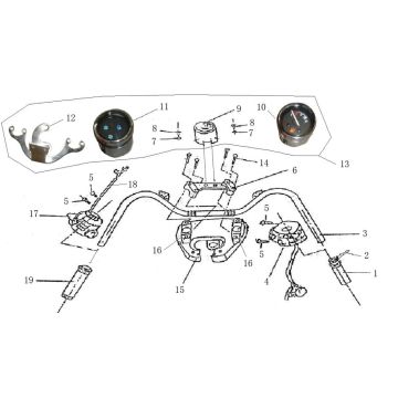 Handlebar parts Vom Bella Retro light blue