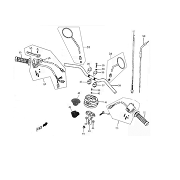 Handlebar parts Znen Snail matt anthracite