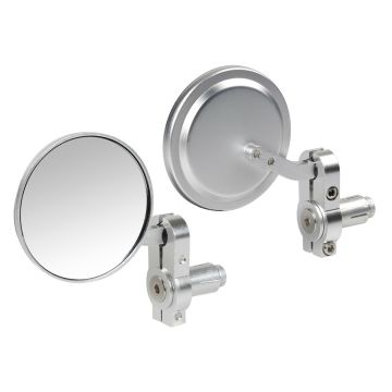Mirror set handlebar end universal chrome Bulba