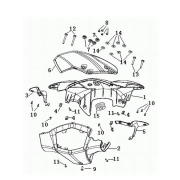 Handlebar rack Generic Roc silver 2010 2-stroke 25