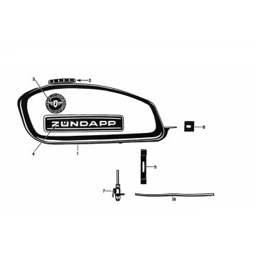 Fuel tank - Fuel tap Zündapp KS 50 350-012 en 014