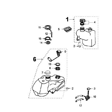 Tank with Wire Harness Peugeot Elyseo black