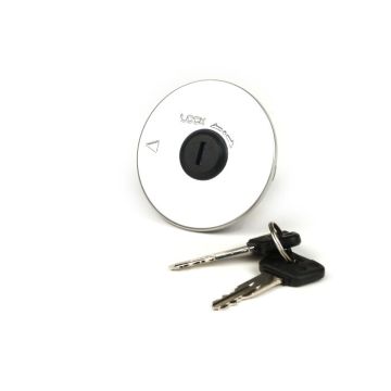 Fuel cap CPI CPI Hussar, Popcorn, Oliver chrome (black lock cover)