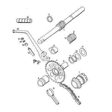 Kickstartmechanisme Tomos STANDARD QUADRO LUXE 1996-1997
