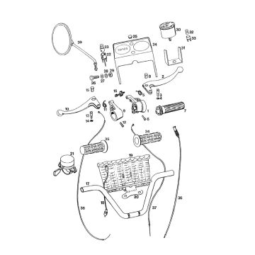 Stuur - hendels - kilometerteller Tomos STANDARD QUADRO LUXE 1996 -1997