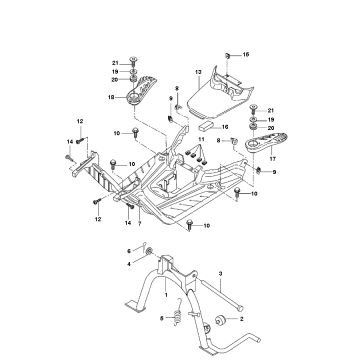 Footboard - Middle Stand Yamaha Bw's 2-Stroke