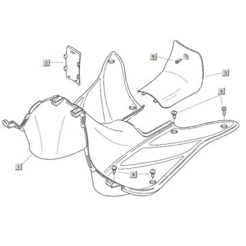 Footboard Aprilia Mojito Custom 50 2T AC (Piaggio engine) 2004-2010