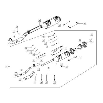 Exhaust Kymco MXU 500