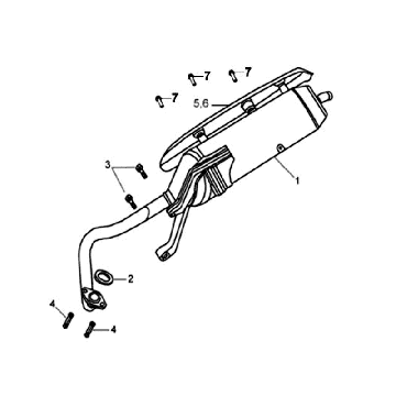 Exhaust Sym Orbit (BU289) blue
