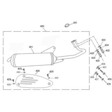 Exhaust AGM SP50 dark blue