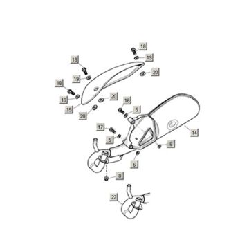 Exhaust Aprilia Mojito Custom 50 2T AC (Piaggio engine) 2004-2010